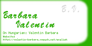barbara valentin business card